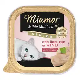 Zooplus Voordeelpakket: Miamor milde maaltijd Senior 16 x 100 g Kattenvoer - Puur Gevogelte en Rund aanbieding