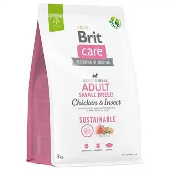 Zooplus 3kg Brit Care Dog Sustainable Adult Small Breed Kip & Insecten Droog hondenvoer aanbieding