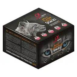 Zooplus 9 x 35 g gratis! Alpha Spirit Multi Flavor Katten Snacks 18 x 35 aanbieding