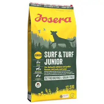 Zooplus 12,5kg Josera Surf & Turf Junior met zalm & Lam droogvoer voor honden aanbieding