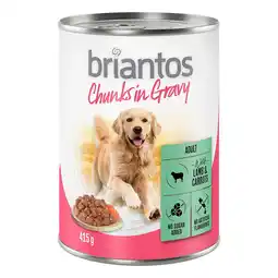 Zooplus 24 x 415 g Briantos Chuns in Gravy Lam & Wortels Honden Natvoer aanbieding