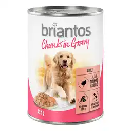 Zooplus 24 x 415 g Briantos Chuns in Gravy Kalkoen & Wortels Honden Natvoer aanbieding