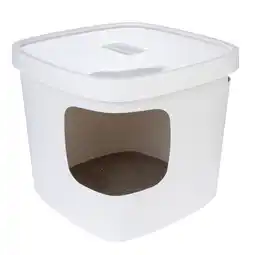 Zooplus TIAKI kattenbak met kap Devon White Kattenbak aanbieding