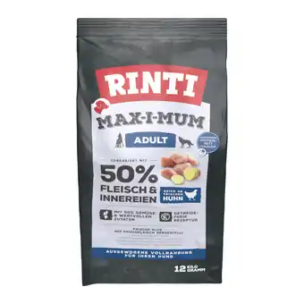 Zooplus 12kg RINTI Max-i-Mum Adult droogvoer met kip aanbieding