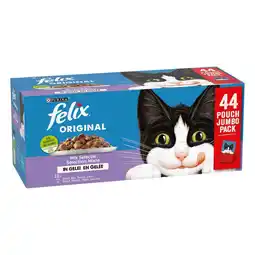 Zooplus 44x 85g Felix Original Mix in gelei (zalm, tonijn, rund, kip) natvoer voor katten aanbieding