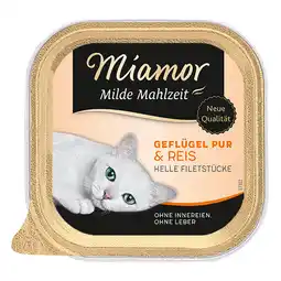 Zooplus 6 x 100 g Miamor Milde Maaltijd Kattenvoer - Gevogelte puur & Rijst aanbieding