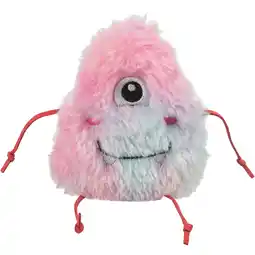 Zooplus Trixie pluche kattenspeeltje monster met kattenkruid roze 12cm aanbieding