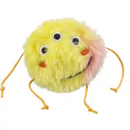 Zooplus Trixie pluche kattenspeeltje monster met kattenkruid geel 10cm aanbieding