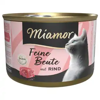 Zooplus Miamor Fijne Prooi Kattenvoer 12 x 185 g - Rund aanbieding