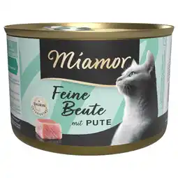 Zooplus 12 x 185 g Miamor Fijne Prooi Kalkoen Nat Kattenvoer aanbieding