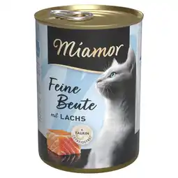 Zooplus Miamor Fijne Prooi Kattenvoer 12 x 400 g - Zalm aanbieding