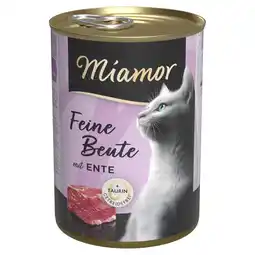 Zooplus Miamor Fijne Prooi Kattenvoer 12 x 400 g - Eend aanbieding
