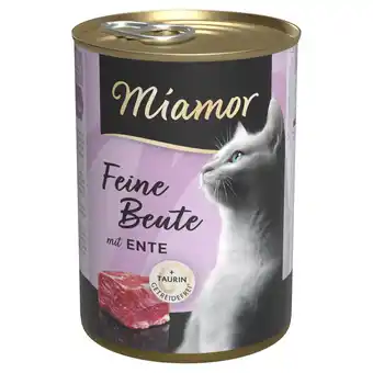 Zooplus Miamor Fijne Prooi Kattenvoer 12 x 400 g - Eend aanbieding