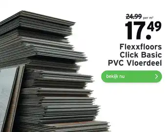 GAMMA Flexxfloors Click Basic PVC Vloerdeel per  m² aanbieding