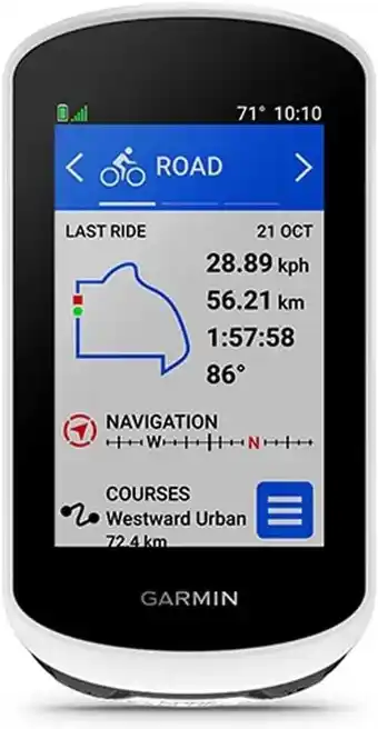 Amazon Garmin Edge Explore 2, Fietsnavigatie, lange batterijduur, Ongevallen detectie, Wit aanbieding