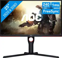 Bol.com AOC 25G3ZM - Full HD Gaming Monitor - 240hz - 25 inch aanbieding