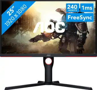 Bol.com AOC 25G3ZM - Full HD Gaming Monitor - 240hz - 25 inch aanbieding