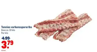Makro Tonnies varkensspareribs aanbieding