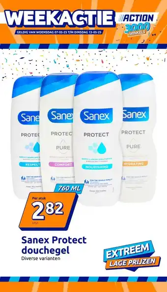 Action Sanex Protect douchegel aanbieding