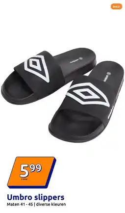 Action Umbro slippers aanbieding