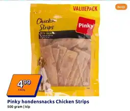 Action Pinky hondensnacks Chicken Strips aanbieding
