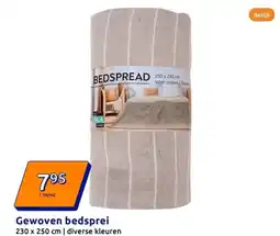 Action Gewoven bedsprei aanbieding
