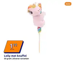 Action Lolly met knuffel aanbieding