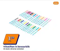 Action Viltstiften in bewaarblik aanbieding