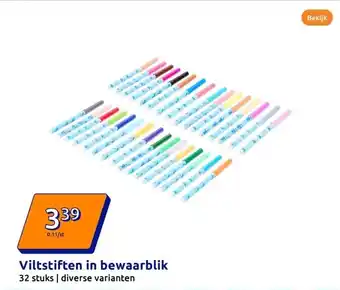 Action Viltstiften in bewaarblik aanbieding