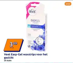 Action Veet Easy-Gel waxstrips voor het gezicht aanbieding