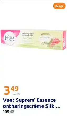 Action Veet Suprem' Essence ontharingscrème Silk & Fresh aanbieding