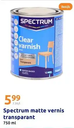Action Spectrum matte vernis transparant aanbieding