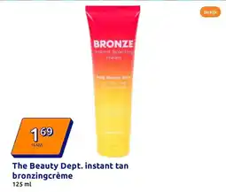 Action The Beauty Dept. instant tan bronzingcrème aanbieding