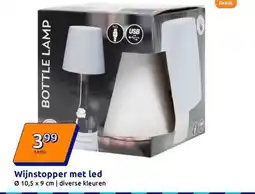 Action Wijnstopper met led aanbieding