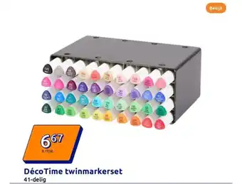 Action Déco Time twinmarkerset aanbieding