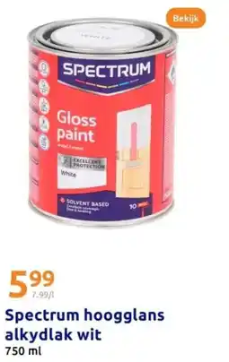 Action Spectrum hoogglans alkydlak wit aanbieding