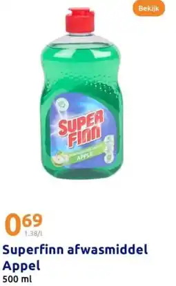 Action Superfinn afwasmiddel Appel aanbieding