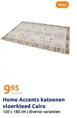 Action Home Accents katoenen vloerkleed Cairo aanbieding