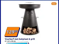 Action Vuurkorf met bakplaat & grill aanbieding