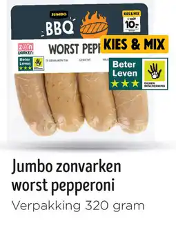 Jumbo Jumbo zonvarken worst pepperoni aanbieding
