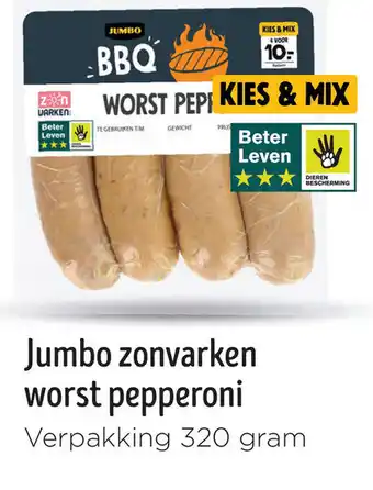 Jumbo Jumbo zonvarken worst pepperoni aanbieding