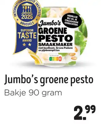 Jumbo Jumbo's groene pesto aanbieding