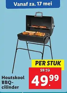Lidl Houtskool BBQ cilinder aanbieding