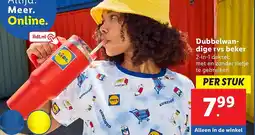Lidl Dubbelwan dige rvs beker aanbieding