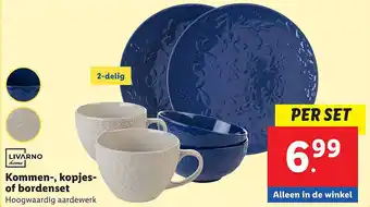 Lidl Kommen, kopjes of bordenset aanbieding