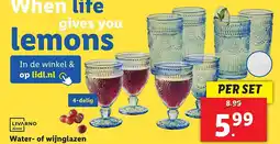 Lidl Water of wijnglazen aanbieding