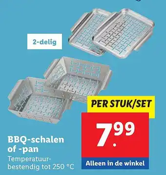 Lidl BBQ schalen of pan aanbieding