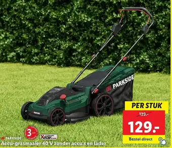 Lidl Accu grasmaaier 40 V zonder accu's en lader aanbieding