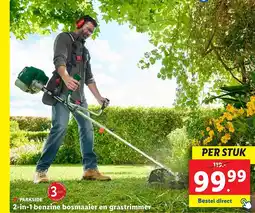 Lidl PARKSIDE 2 in 1 benzine bosmaaier en grastrimmer aanbieding