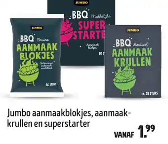 Jumbo Jumbo aanmaakblokjes, aanmaak krullen en superstarter aanbieding